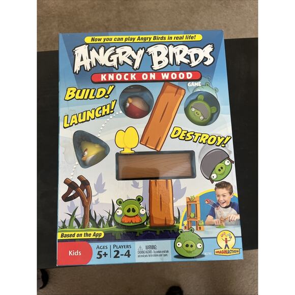 Mattel Other - Angry Birds Knock On Wood Board Game Mattel 2010 - 100% Complete